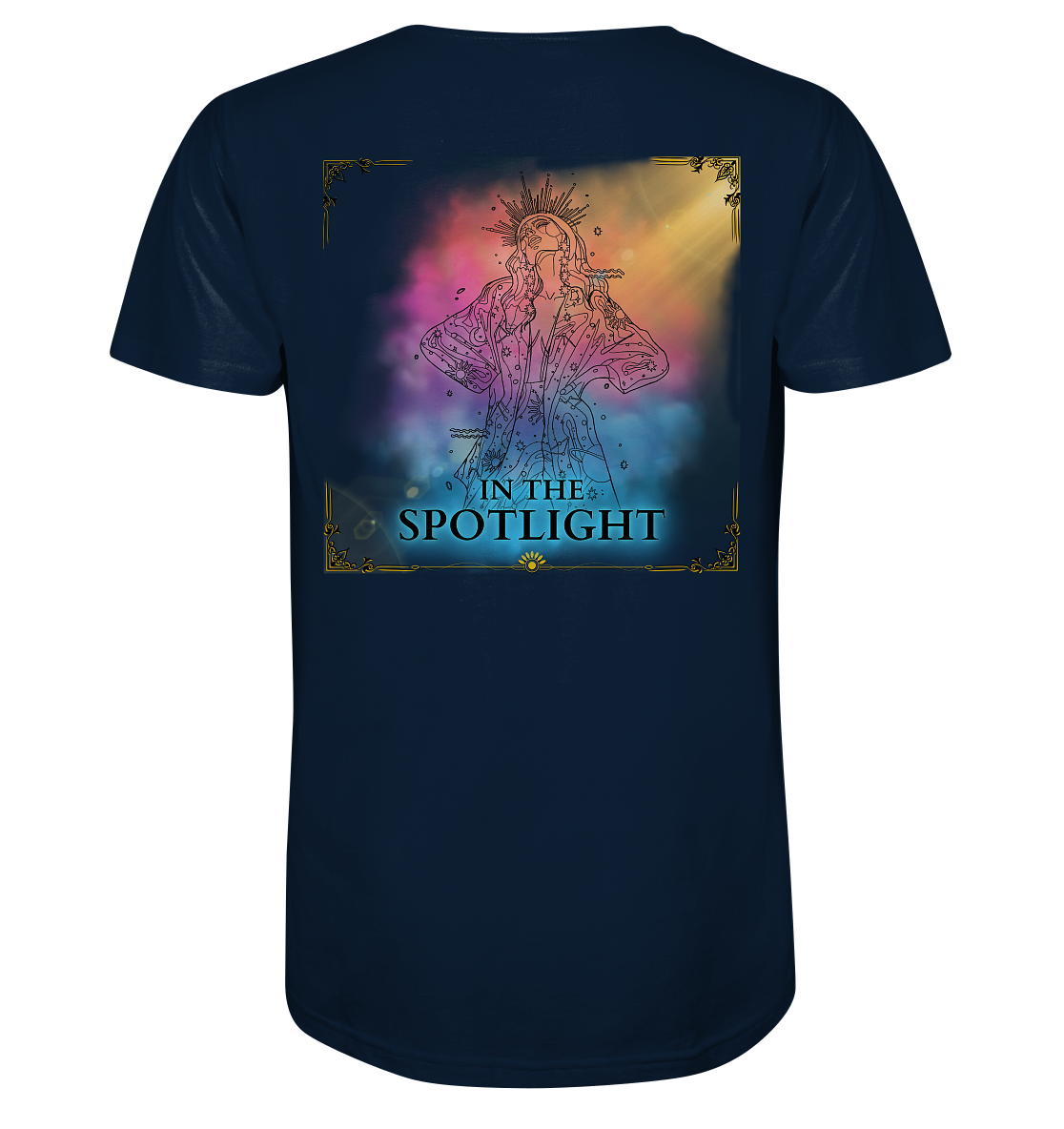 into spotlight - Bio-Baumwoll T-Shirt, zweiseitiger Druck