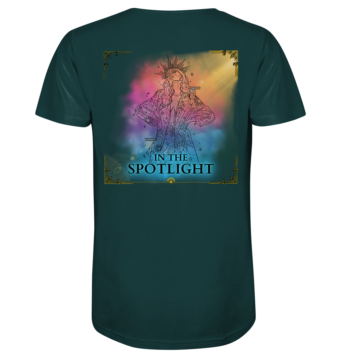 into spotlight - Bio-Baumwoll T-Shirt, zweiseitiger Druck