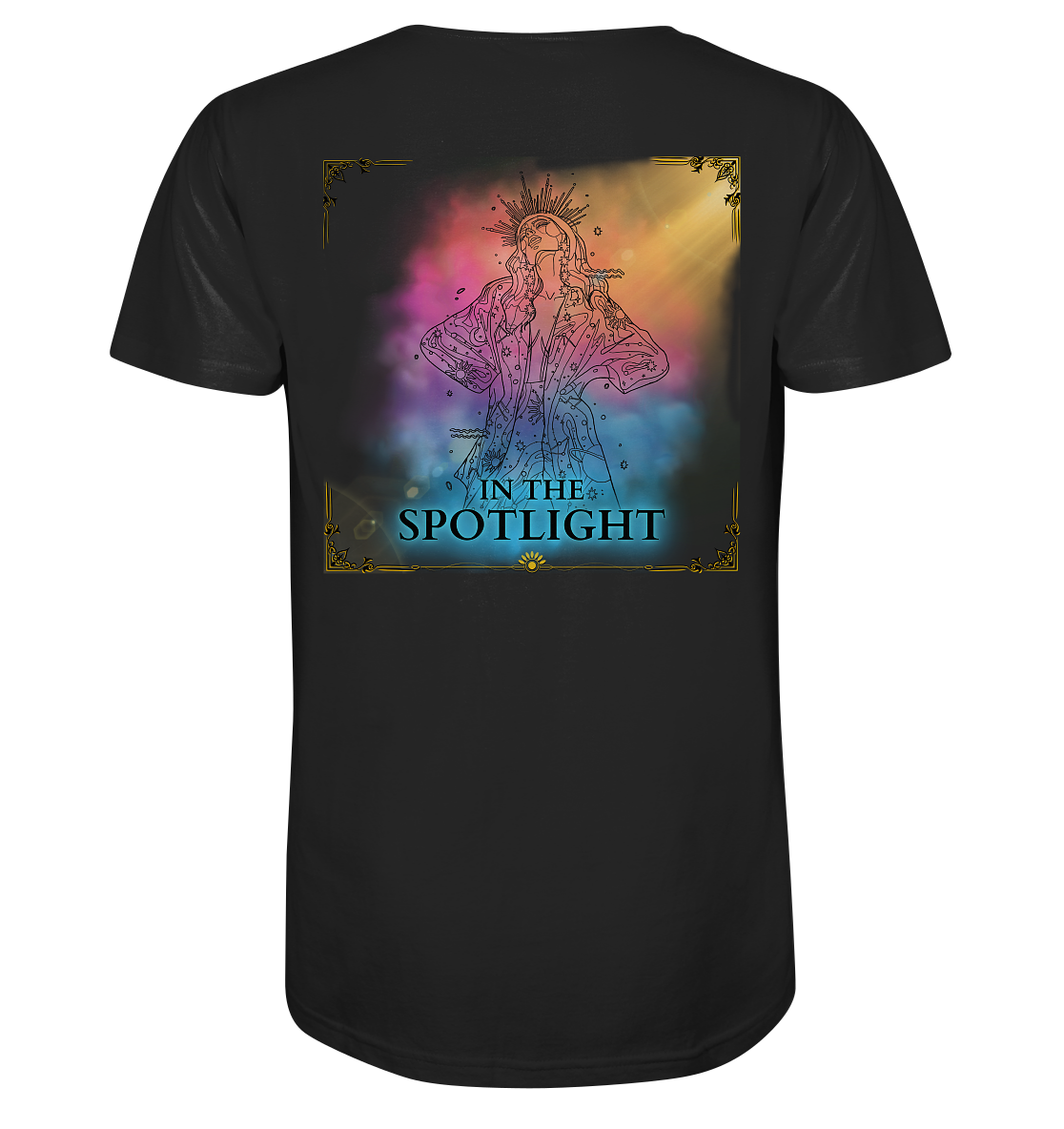 into spotlight - Bio-Baumwoll T-Shirt, zweiseitiger Druck