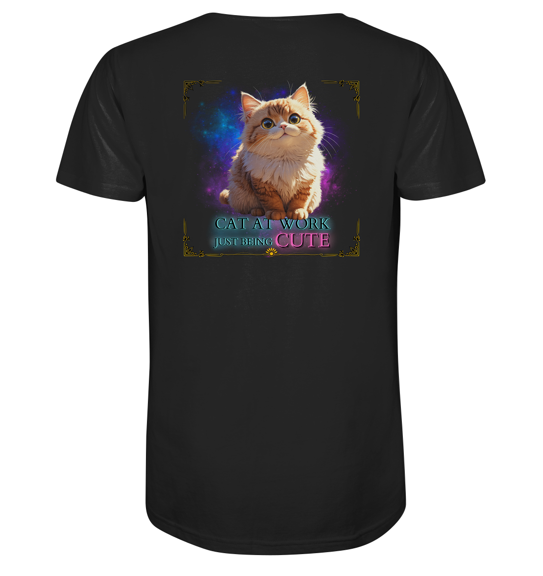 Cat at work - Bio-Baumwoll T-Shirt