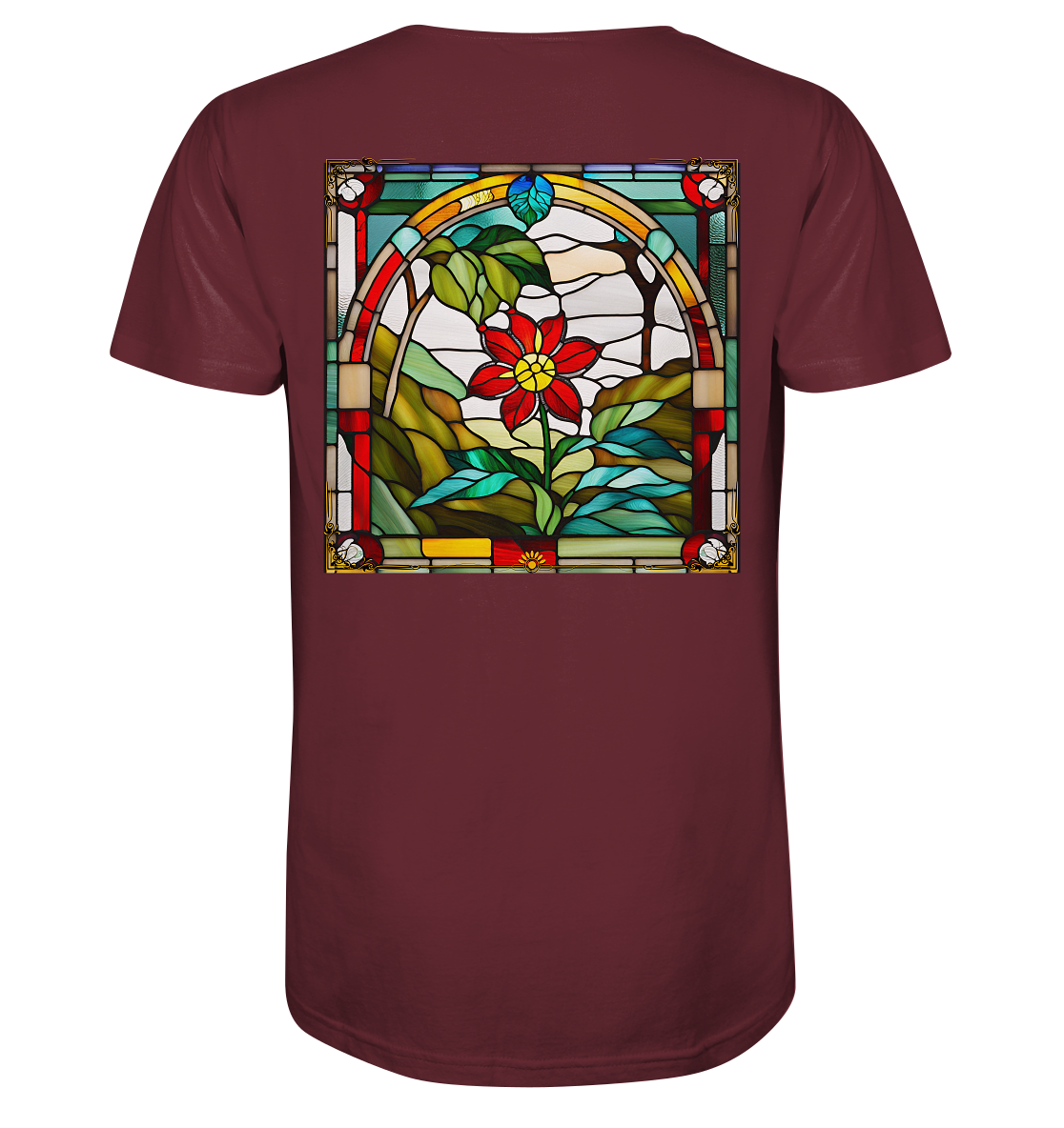 Glasblume - Bio-Baumwoll T-Shirt, zweiseitiger Druck