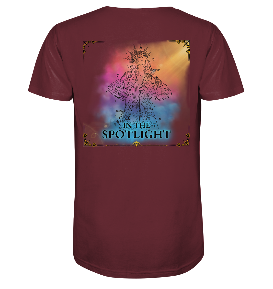 into spotlight - Bio-Baumwoll T-Shirt, zweiseitiger Druck