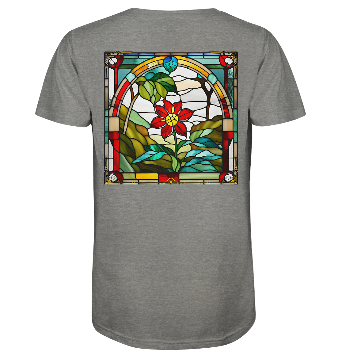 Glasblume - Bio-Baumwoll T-Shirt, zweiseitiger Druck