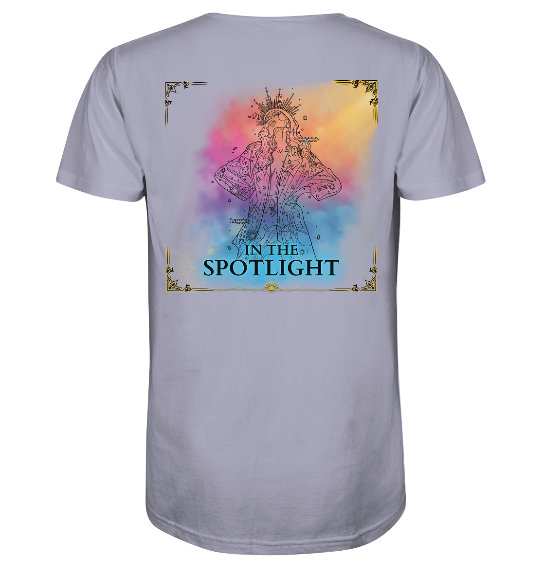 into spotlight - Bio-Baumwoll T-Shirt, zweiseitiger Druck