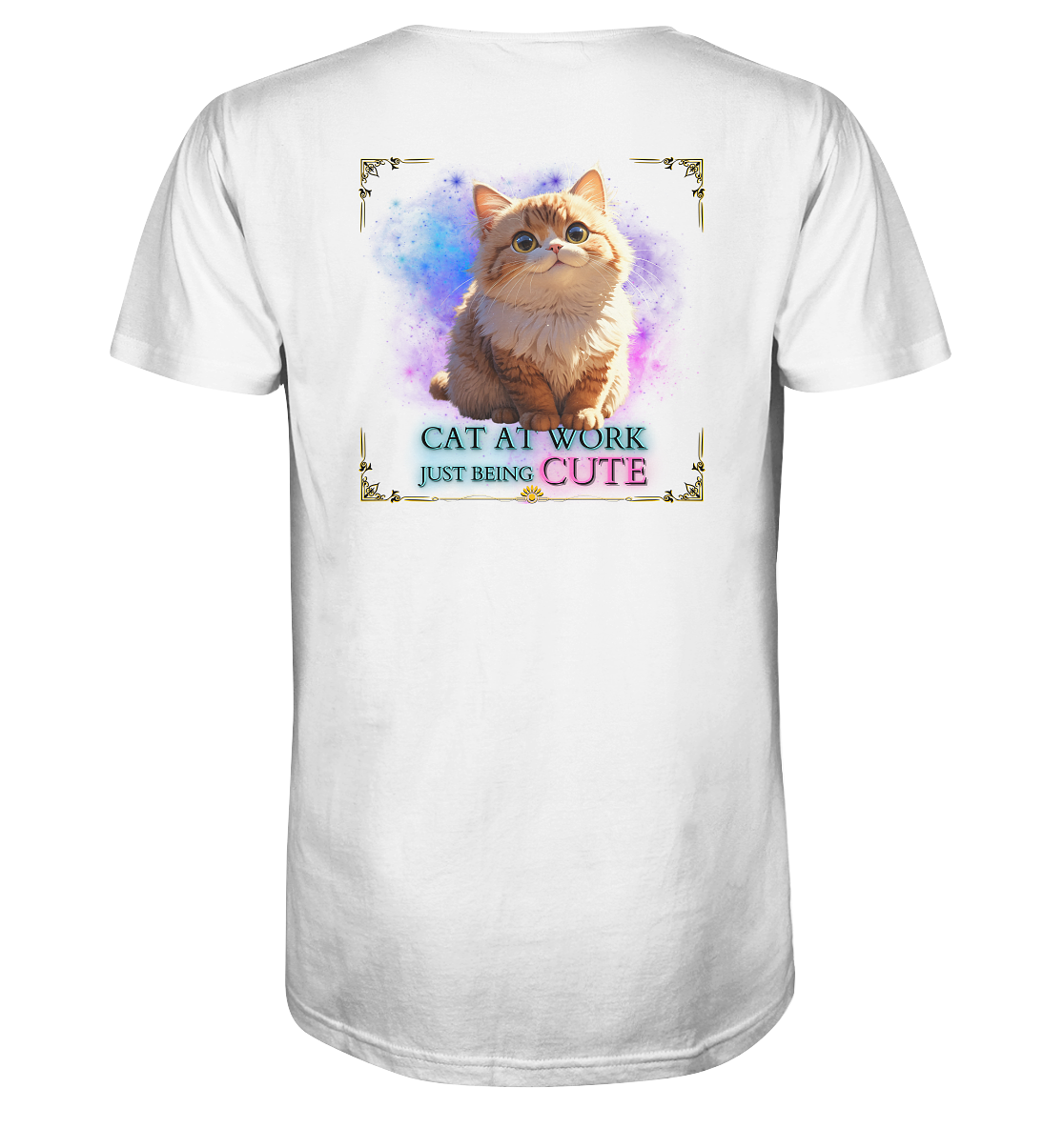 Cat at work - Bio-Baumwoll T-Shirt