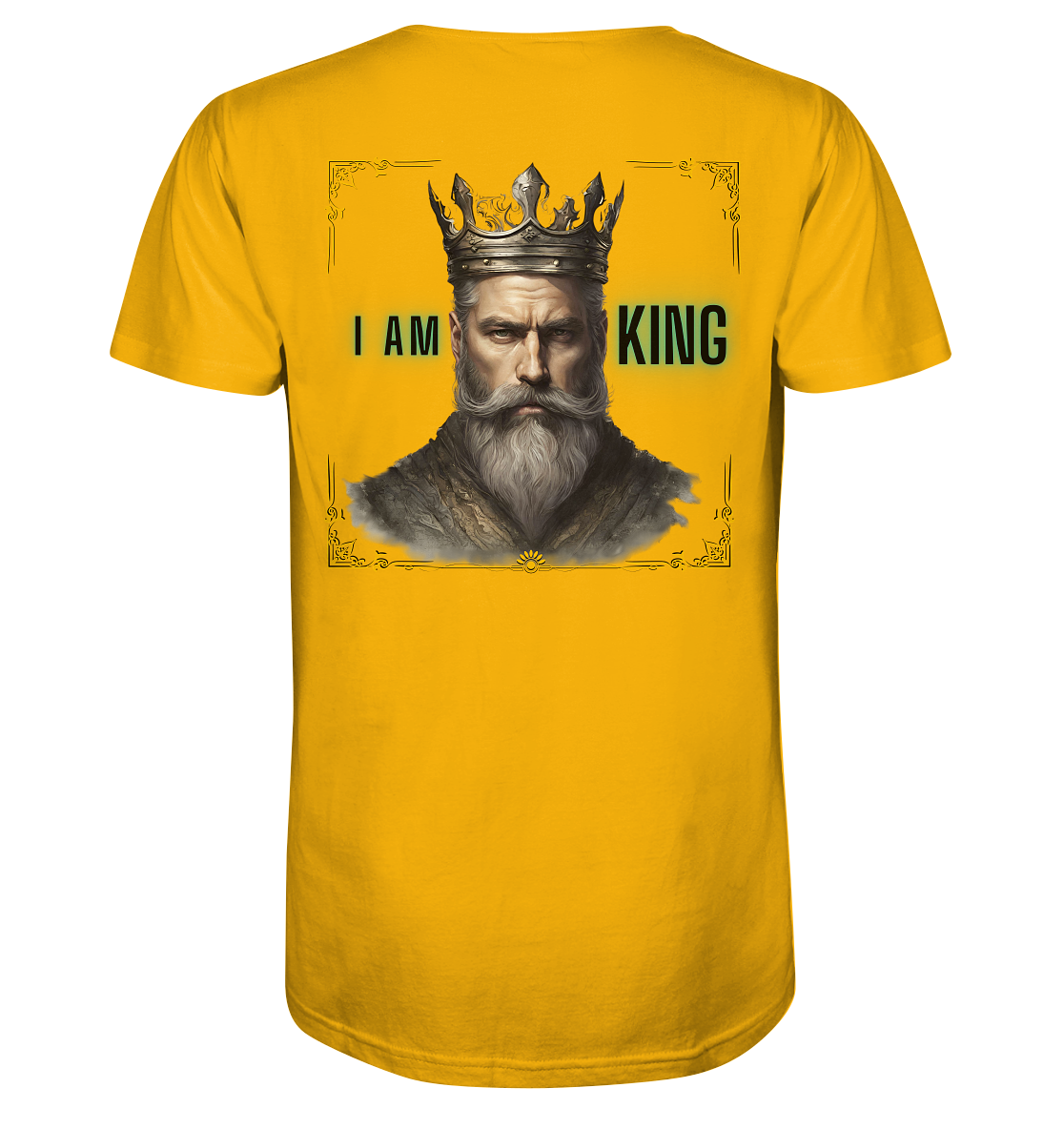 I Am King - Bio-Baumwoll T-Shirt, zweiseitiger Druck