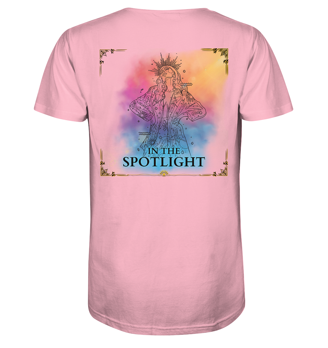 into spotlight - Bio-Baumwoll T-Shirt, zweiseitiger Druck