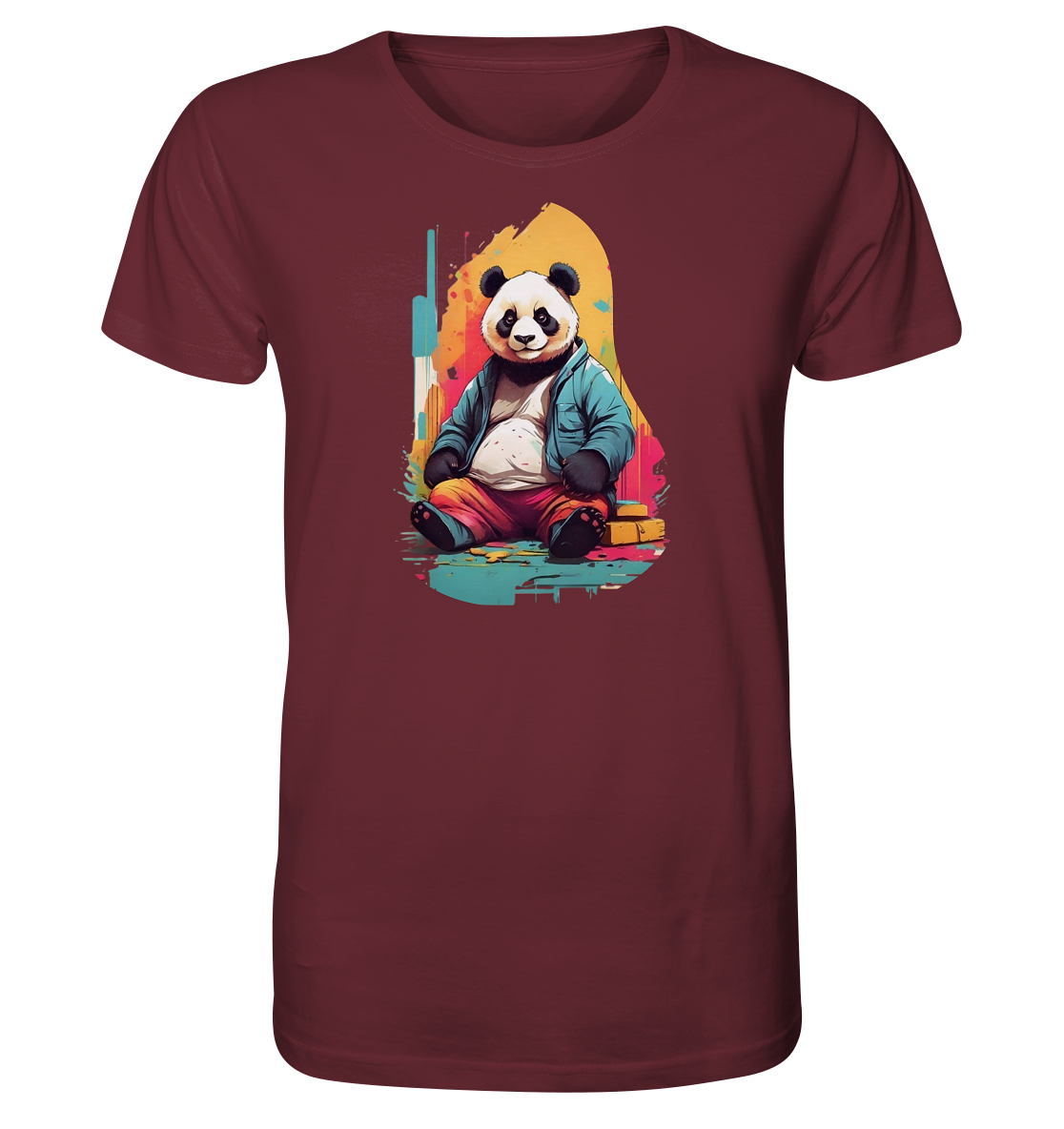 City Streets, Panda Beats - T-Shirt, Bio-Baumwolle