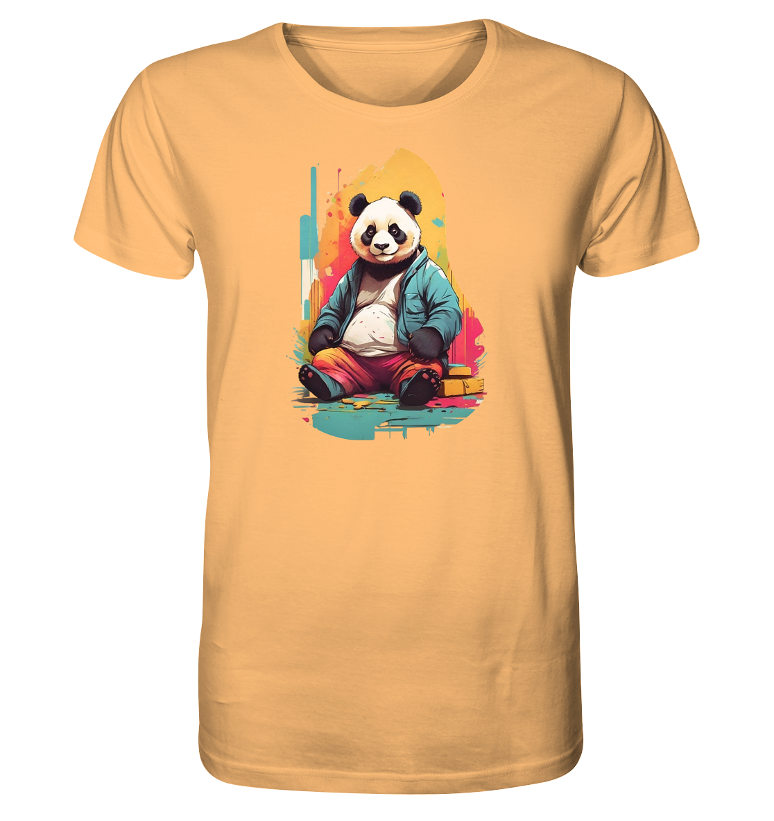 City Streets, Panda Beats - T-Shirt, Bio-Baumwolle