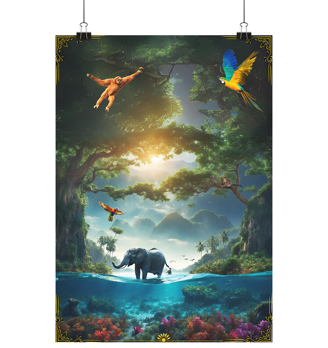 Unberührtes Eden: Der Herzschlag der Natur - Poster (Hochformat)